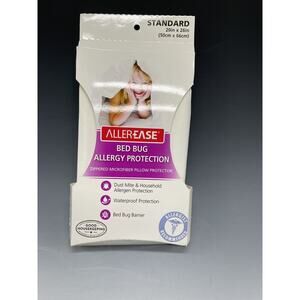 AllerEase Allergy & Bed Bug Protection Zippered Pillow‎ Protector Standard